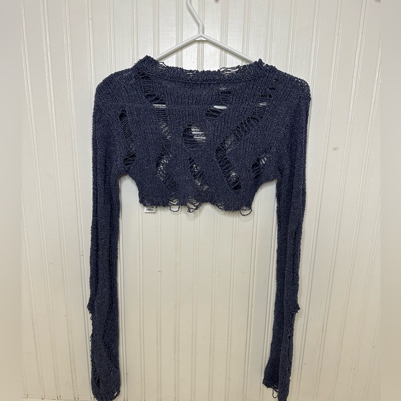 Zara cropped & distressed sweater - Picture 2 of 3